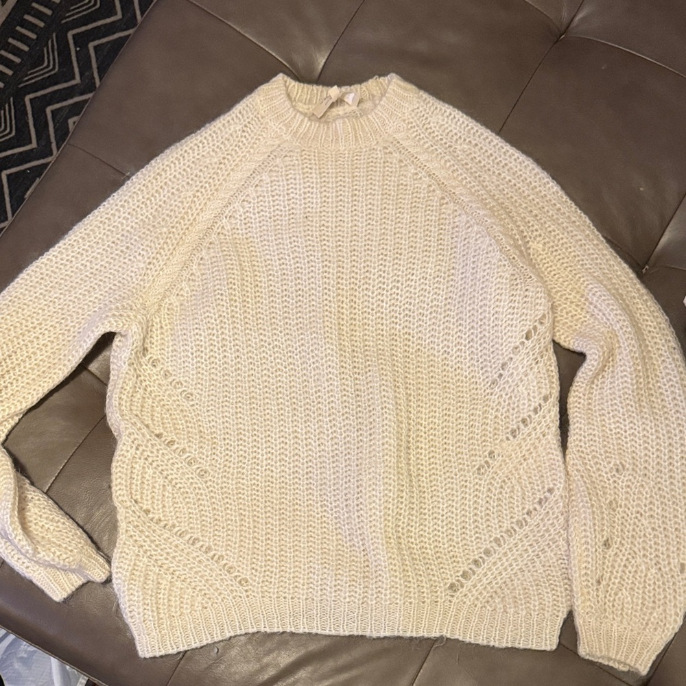 Sezane Cream Knit Women's Sweater